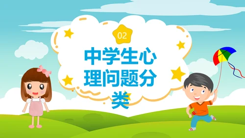 中小学生心理健康快乐童年PPT模板