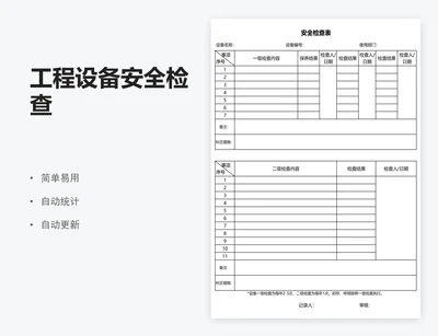 工程设备安全检查