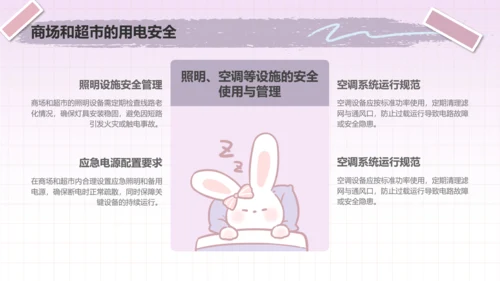 兔崽子紫色卡通风用电安全通用模版