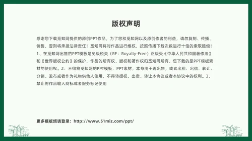 绿色线条简笔插画风同描生态之美共建生态家园生态文明PPT
