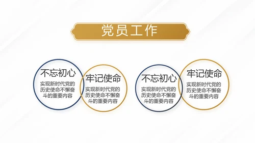 蓝色党建党支部年终工作总结计划述职报告PPT