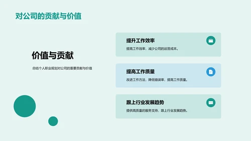 绿色商务现代个人职业发展述职PPT模板