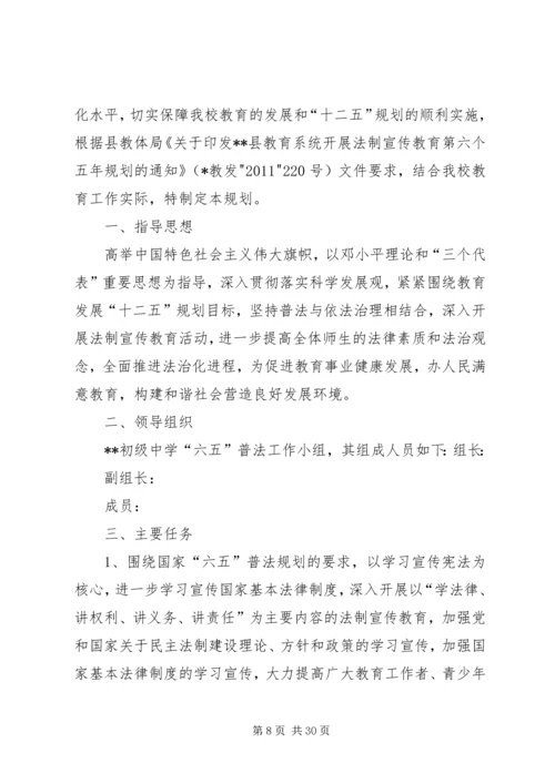 符家川初级中学六五普法工作汇报材料.docx