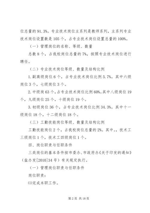 龙北港小学岗位设置实施方案.docx