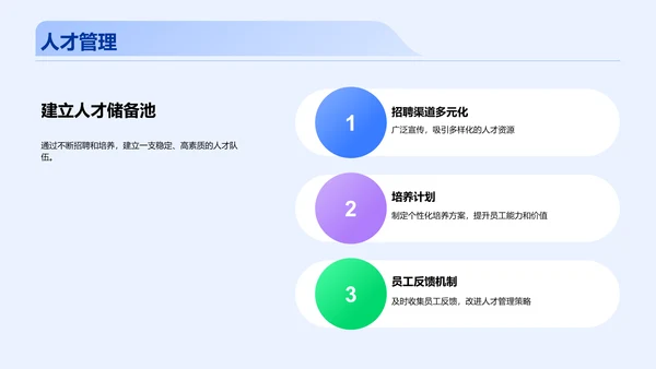 蓝色创意招聘攻略吸引人才PPT模板