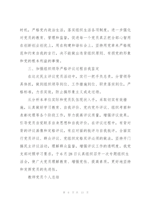 教师党员个人总结三篇.docx