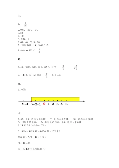 六年级毕业班数学期末考试试卷一套.docx