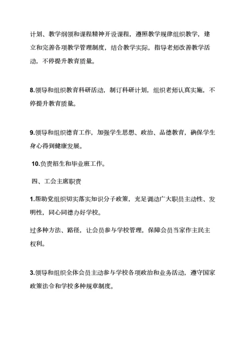 学校作文之学校部门岗位职能职责.docx