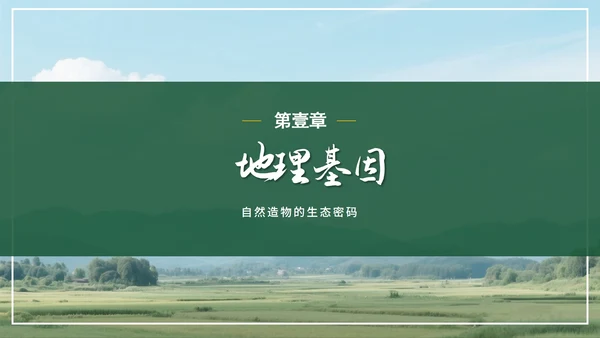 简约绿色实景小清新我的家乡介绍PPT模板