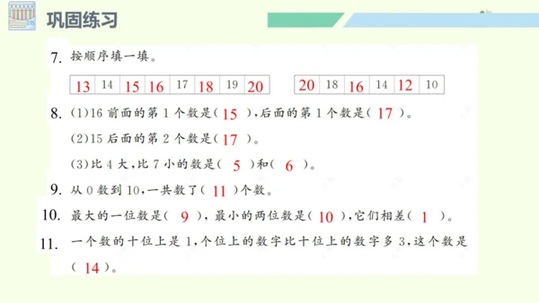 （2024年新版）人教版数学一年级上册6.1 数与运算课件(共30张PPT)
