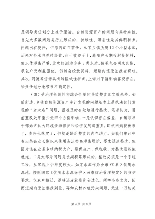 乡镇领导干部自然资源资产审计存在的问题及措施建议.docx