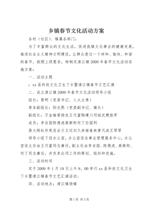 乡镇春节文化活动方案.docx