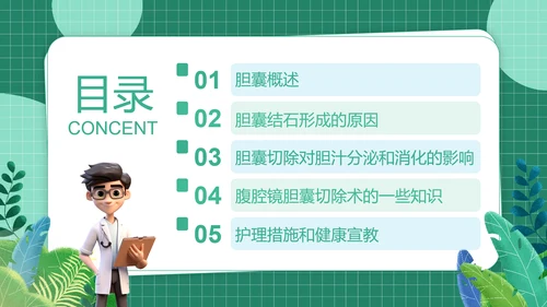 胆囊结石健康管理PPT模板