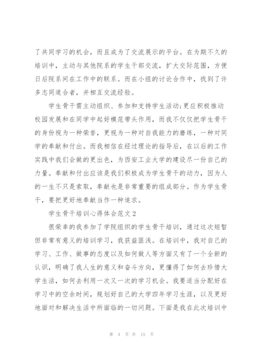 学生骨干培训心得体会范文.docx