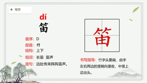 【2024秋季学期】语文三上2.花的学校   生字识记  课件