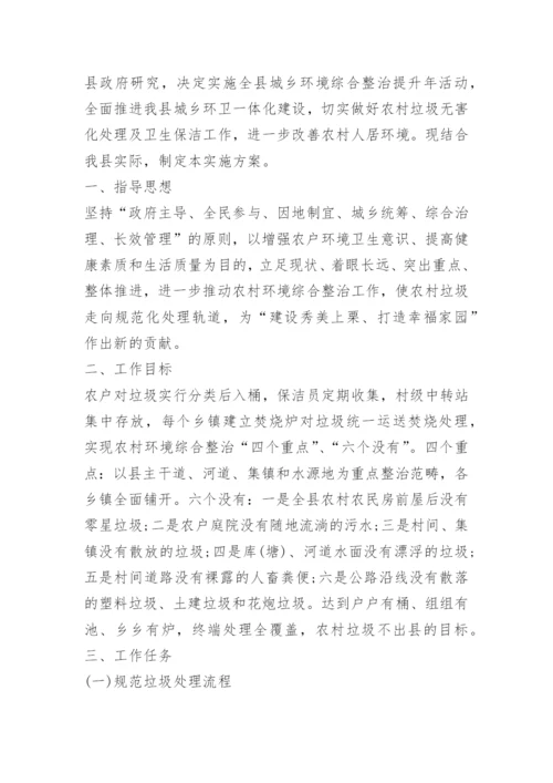 关于农村人居环境卫生整治方案.docx