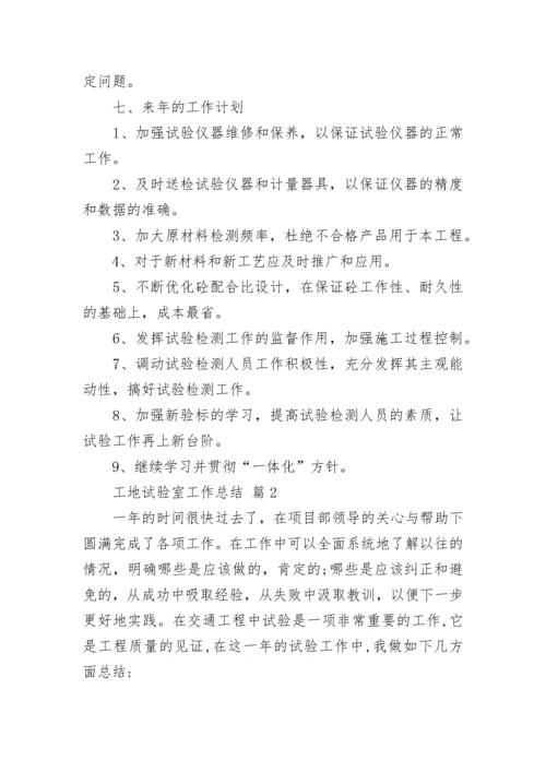 工地试验室工作总结.docx