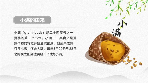 小满节气介绍PPT模板