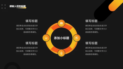 暗调橙色渐变生产管理培训PPT模板