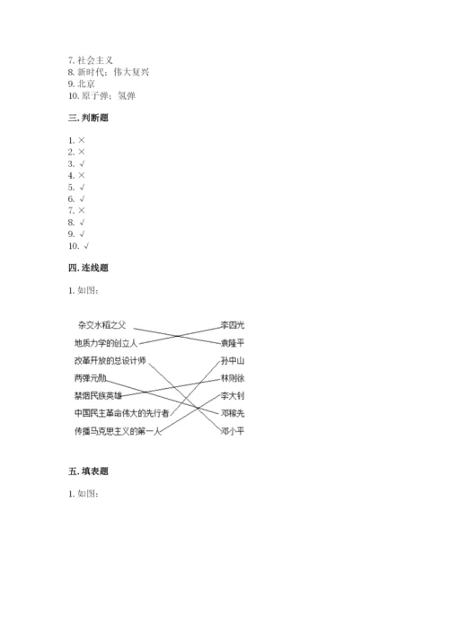 部编版五年级下册道德与法治期末测试卷附参考答案（考试直接用）.docx