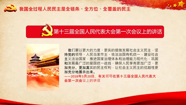 社会主义人民代表大会人民民主专政PPT模板