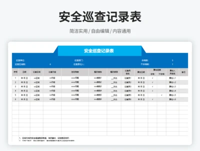 安全巡查记录表