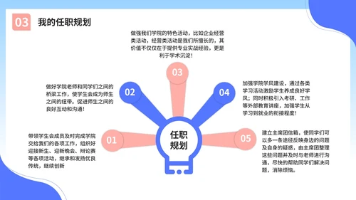 蓝色渐变学生会竞选自我介绍PPT模板