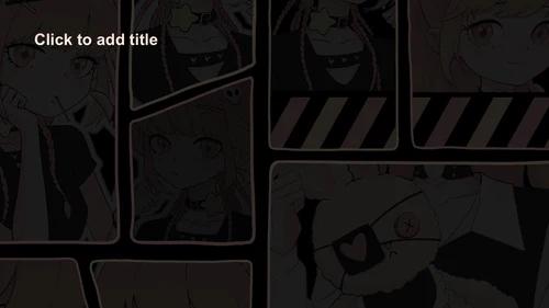 黑粉色简约风次元少女个人简历PPT主题