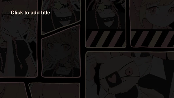 黑粉色简约风次元少女个人简历PPT主题