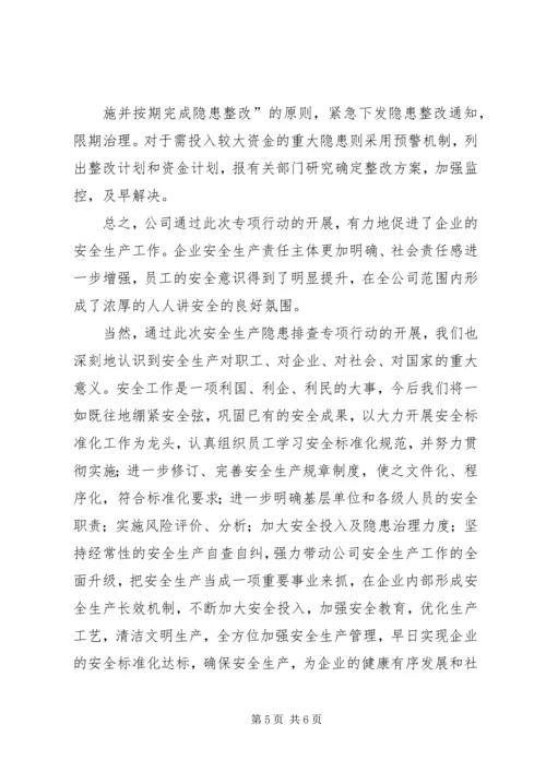 全市安全生产隐患排查治理专项行动工作信息 (5).docx