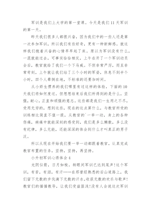 小升初军训心得体会.docx