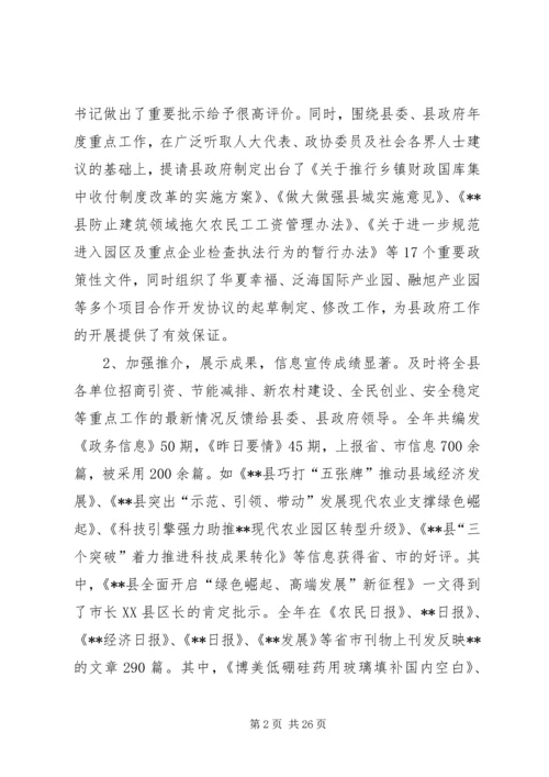 人民政府办公室年度工作总结.docx