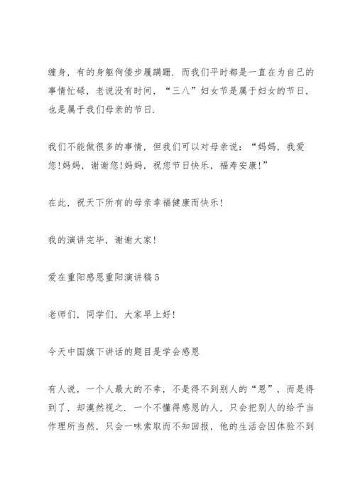 爱在重阳感恩重阳演讲稿5篇.docx