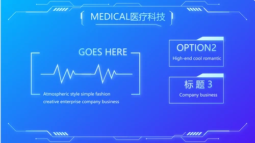 蓝色科技智慧医院医疗科技信息化建设总结PPT