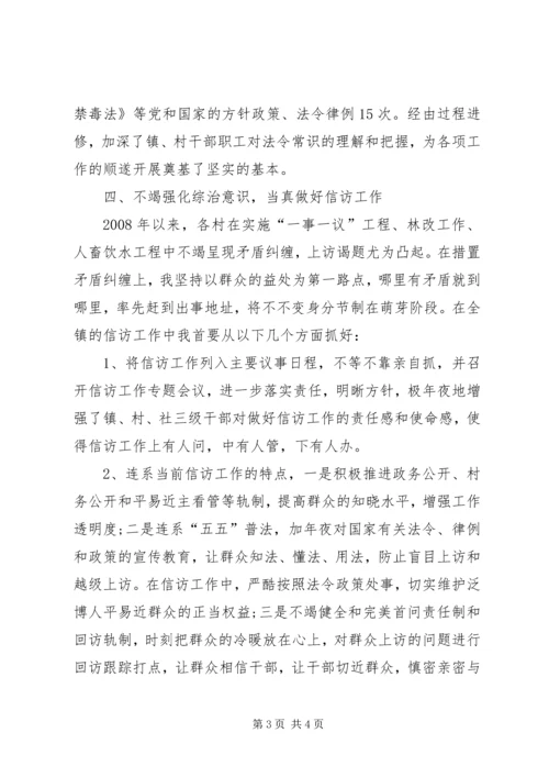 乡镇综合治理工作报告.docx