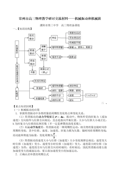 机械振动和机械波