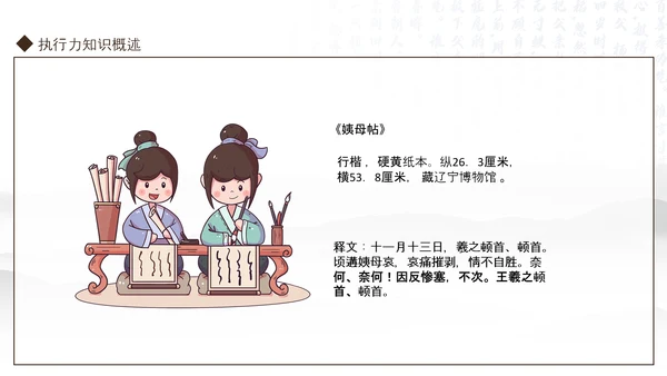 王羲之书法作品动态PPT模板
