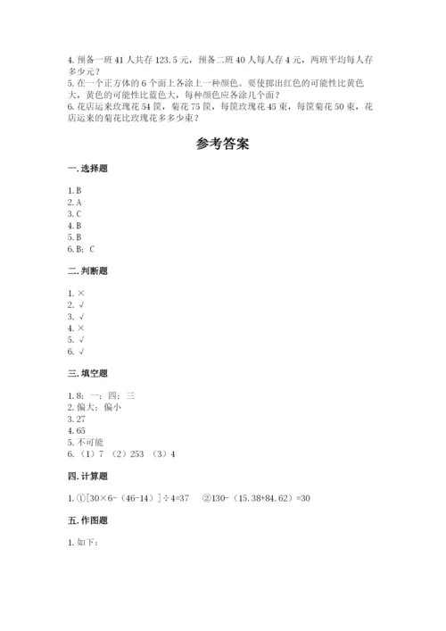 苏教版四年级上册数学期末测试卷带答案（实用）.docx