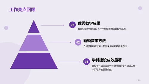 紫色现代商务学科组长竞聘述职报告PPT模板