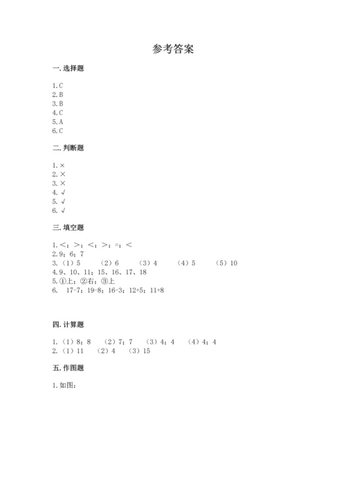 人教版一年级上册数学期末测试卷及参考答案（巩固）.docx