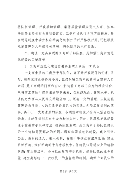 加强基层工商所规范化建设的思考.docx