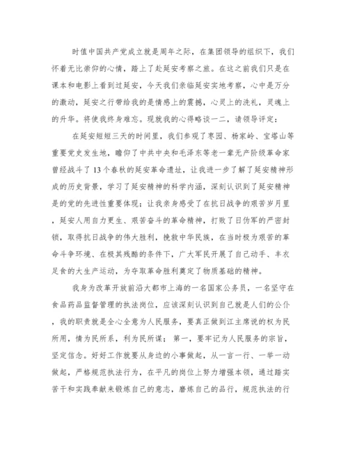 延安精神学习培训心得体会范例五篇.docx