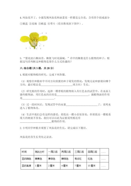 科学四年级下册第一单元植物的生长变化测试卷【必刷】.docx