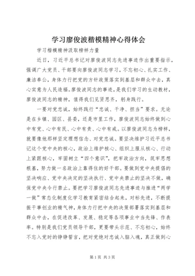 学习廖俊波楷模精神心得体会.docx