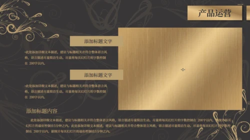 商务黑金奢华风融资商业计划书通用PPT模板