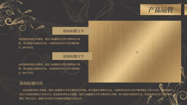 商务黑金奢华风融资商业计划书通用PPT模板