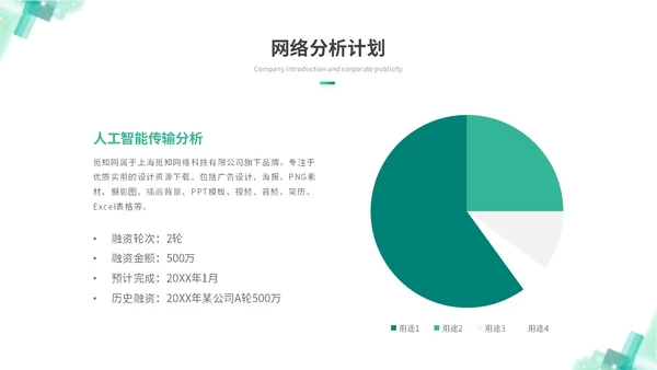 简约科技风人工智能5G大数据分析商业计划书ppt模板