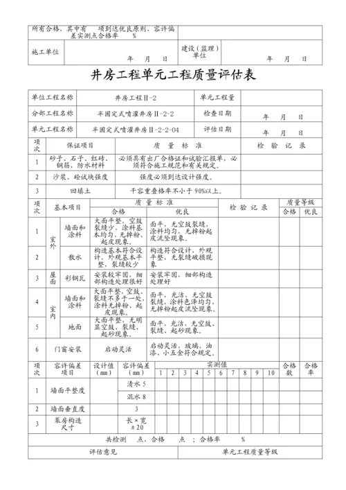 井房单元工程质量评定表(半固定式).docx