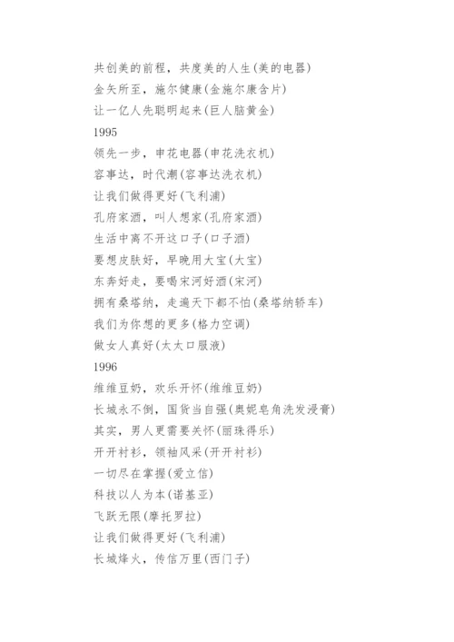 中国最佳广告语_国内经典最佳广告词.docx