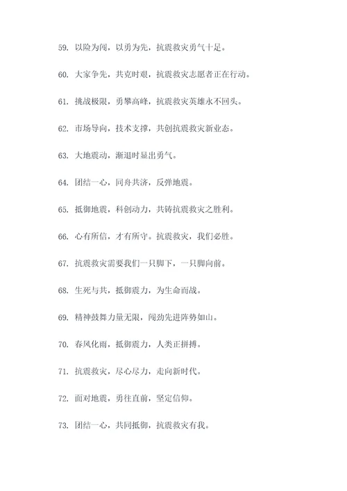 抗击地震时的口号